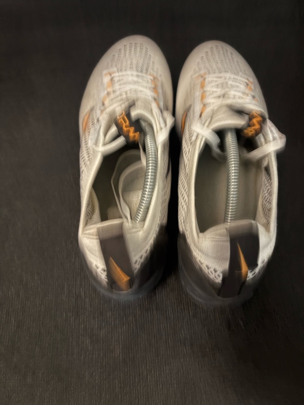 Nike Air VaporMax 2021 Flyknit White Black Orange Men’s Size 12 DM0025-101 - Picture 4 of 7